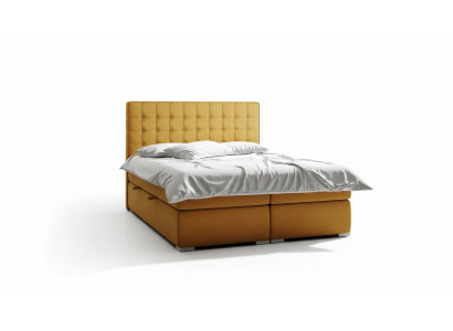 Boxspring Bed Hotel Dubbel 160x200 cm Luxe Bedden Gestoffeerde Opbergfunctie
