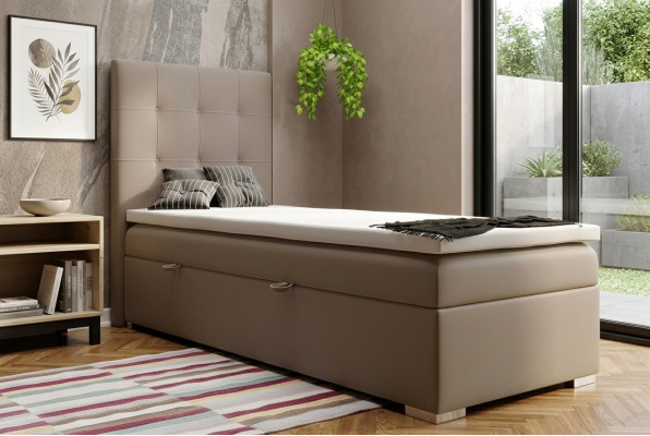Luxe boxspringbed hotelbedden gestoffeerde functie bedlade 90x200cm