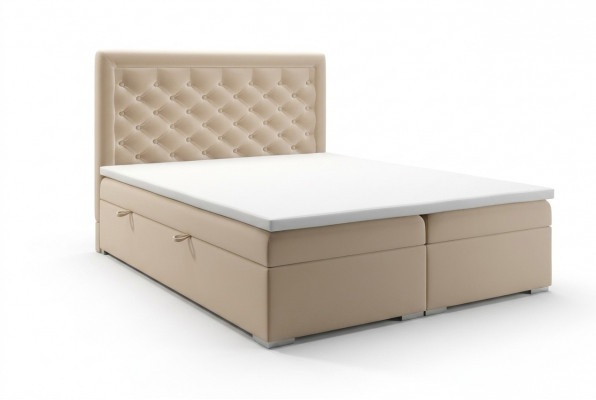 Chesterfield Boxspringbed Hotel Tweepersoons Luxe Bedden Bekleding Kast Functie