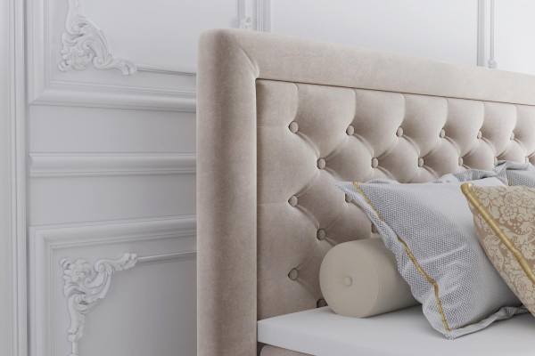 Slaapkamer Chesterfield boxspring bed tweepersoons bedden gestoffeerde kast functie