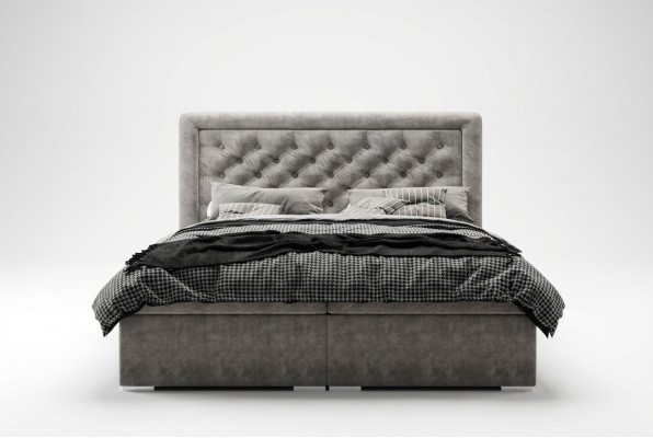 Slaapkamer Chesterfield boxspring bed tweepersoons bedden gestoffeerde kast functie