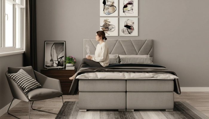 Chesterfield slaapkamer boxspringbed tweepersoonsbedden gestoffeerde kast functie