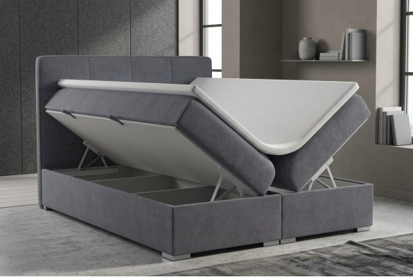 Boxspringbed Hotel Dubbel Fluweel Textiel Luxe Bedden Gestoffeerde Bedlade Functie