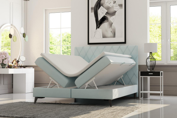 Chesterfield boxspring slaapkamer bed tweepersoonsbedden gestoffeerde kast functie