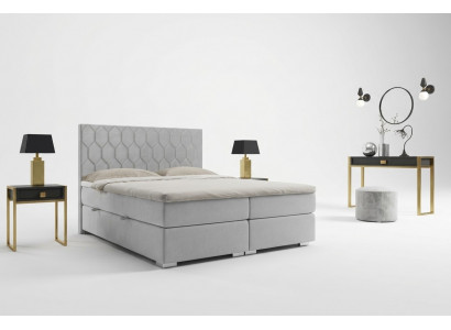 Boxspring bed Hotel Design Velvet Luxe Bedden Beklede Bedlade Functie Tweepersoons