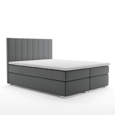 Boxspringbed Hotel Dubbele Bedden Ontwerp Gestoffeerde Doos Functie Grijs