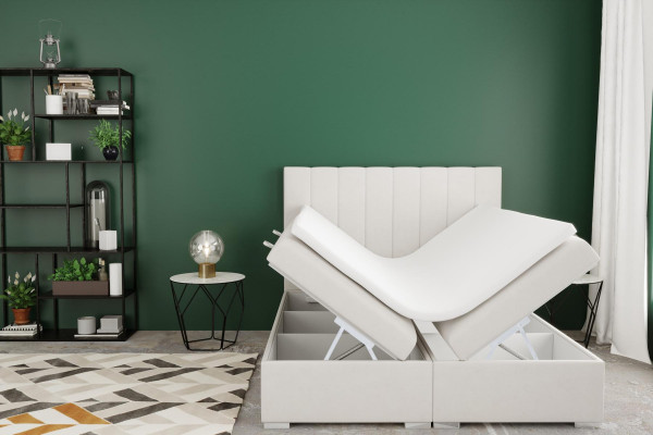 Boxspringbed Hotel Dubbele Bedden Ontwerp Gestoffeerde Doos Functie Grijs