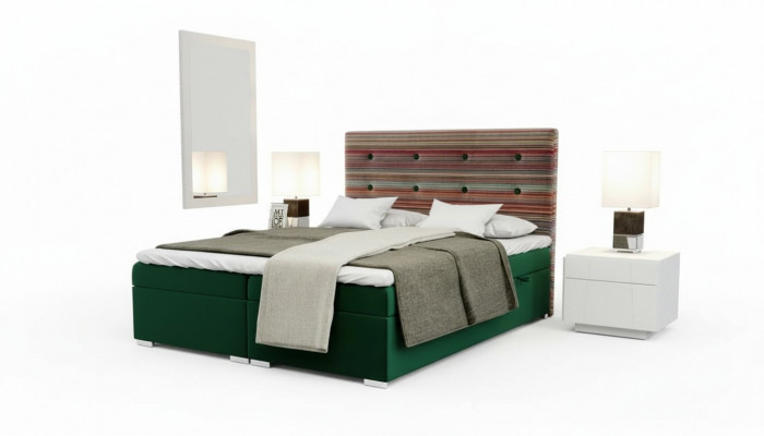 Chesterfield Bed Boxspring Hotel Dubbel Compleet Set Topper Matras Bedden Nieuw