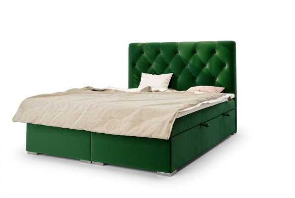 Chesterfield Boxspring Bed Hotel Dubbel Compleet Set Matras Topper Bedden Nieuw
