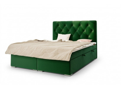 Chesterfield Boxspring Bed Hotel Dubbel Compleet Set Matras Topper Bedden Nieuw