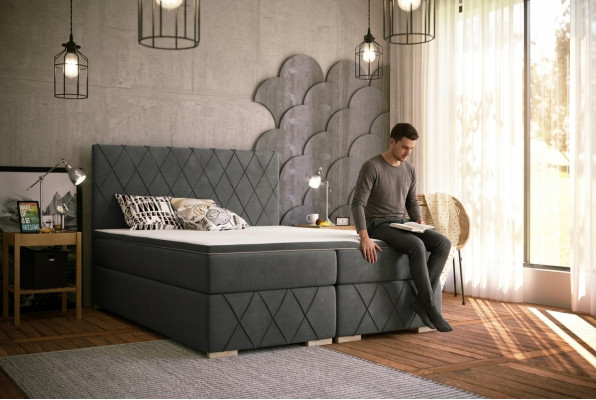 Tweepersoonsbed Compleet Set Matras Boxspring Topper Bedden Functie Doos Hotel
