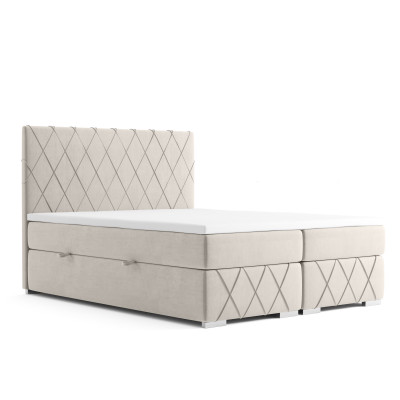 Boxspringbed Hotel Tweepersoonsbed Textiel Luxe Bedden Gestoffeerd Bed met Opbergfunctie