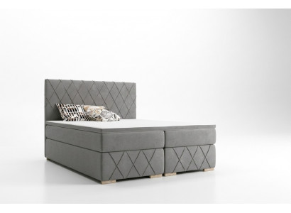 Boxspring Bed Compleet Set Matras & Topper Luxe Bekleding 180x200cm Bedden Nieuw