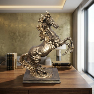 Skulptuur pesare Abstracte Koper Gekleurd Pegasus Paard Standbeelden Decoratie Paarden