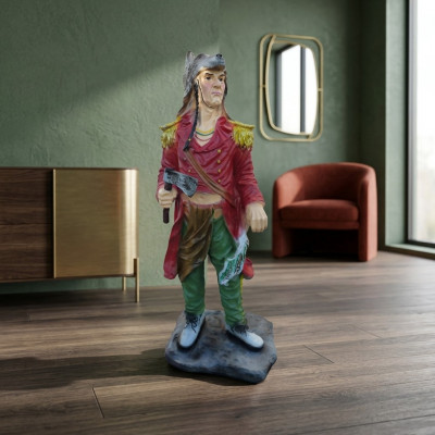 Beeldhouwwerk Houthakker 75 cm Beeld Standbeelden Sculpturen Handgeschilderde Figuren