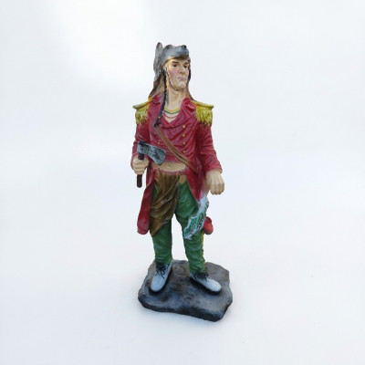 Beeldhouwwerk Houthakker 75 cm Beeld Standbeelden Sculpturen Handgeschilderde Figuren