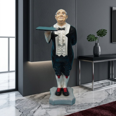 Butler beeld standbeeld figuren beelden sculptuur restaurant hotel 110cm verdieping nieuw