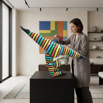 Abstracte figuurstandbeeld Ballerina Beelden Tuin Decoratie Moderne Figuren 110cm