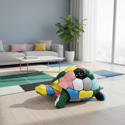 Abstracte Designer Figuur Woonkamer Moderne Beeld Schildpad Veelzijdig Beschilderd 109cm