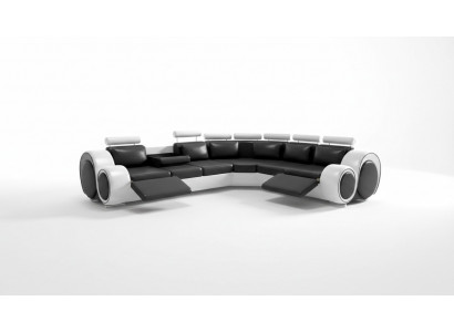 Eckbank Berlin Hoekbank + USB Bekleding Woonlandschap Hoekstel Relaxfunctie