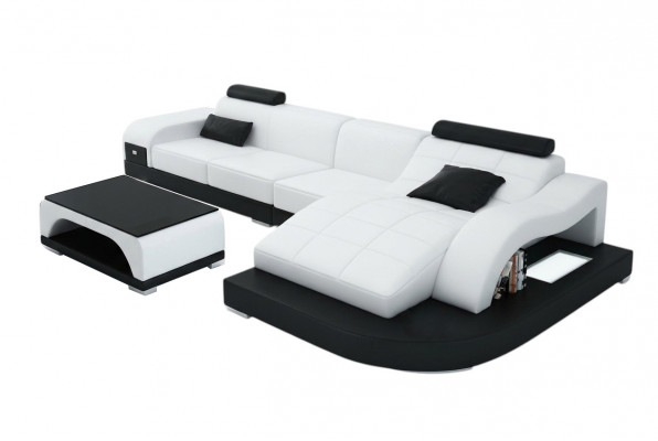 Hoekbank met USB-bekleding hoekbank woonlandschap hoekbank designbank PHM3375