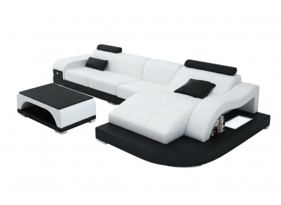 Hoekbank met USB-bekleding hoekbank woonlandschap hoekbank designbank PHM3375