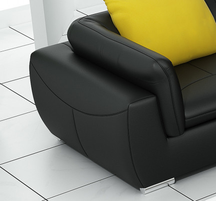 Leren bankstel met USB woongedeelte hoekbank hoekfauteuil set modern ontwerp bank F3014