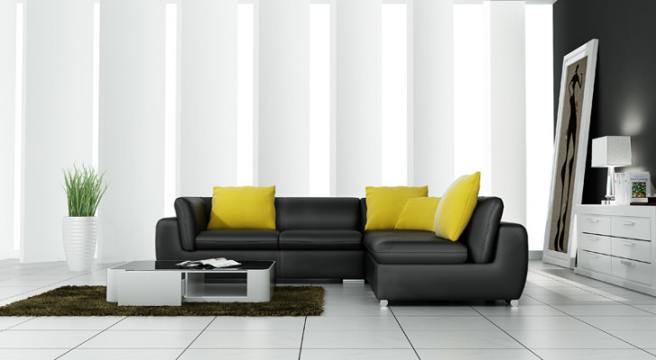 Leren bankstel met USB woongedeelte hoekbank hoekfauteuil set modern ontwerp bank F3014