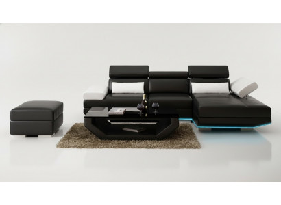 Leren hoekbank L-vorm + USB woonlandschap hoekbank set Design Modern Bank K5009D Echtleren hoekbank L-vorm + USB leeflandschap hoekbank set Design Moderne Bank K5009D