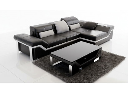 Ledersofa Bank met USB, woonlandschap hoekbank stel Modern design bank K5007F