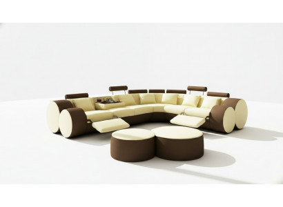 Ontwerper leren bank + USB hoekbank bank lederen bank bank woonlandschap Made In EU