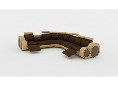 TEXTIELEN BANK + USB, DESIGNBANK HOEKSOFA WOONLANDSCHAP HOEK NIEUWE BEKLEDING LEDER