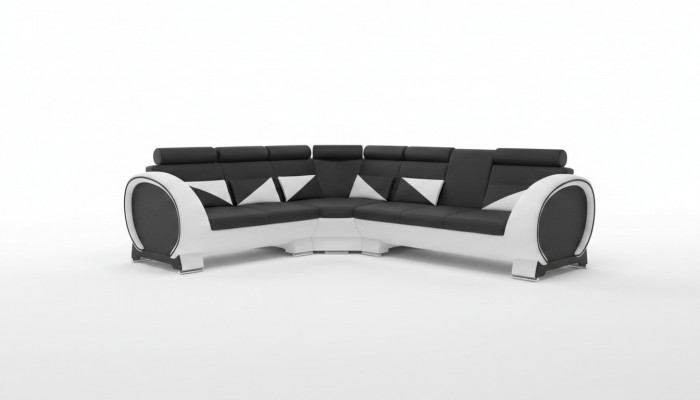 HOEKLIGBANK HOEKCOUCH ONTWERP *KLEURKEUZE* BANK + USB, LEER LEDERENBANK LEDERENSET