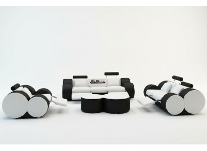 Lederen bankstel met USB bankstel gestoffeerd bankstel bank 3/2/1 zits relaxen