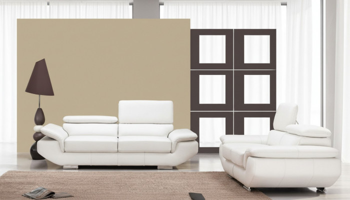 Sofaset met USB-bekleding, bank, lederen zitgroep 3+2 zits Weilrod "wit"