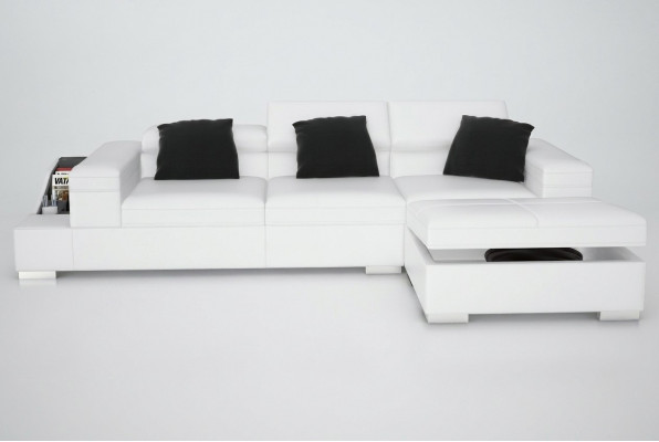 Leren bankstel Bankstel met USB Woonlandschap Hoekbank Combinatie Ontwerp Modern K5006D