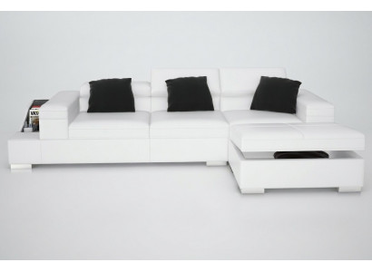 Leren bankstel Bankstel met USB Woonlandschap Hoekbank Combinatie Ontwerp Modern K5006D