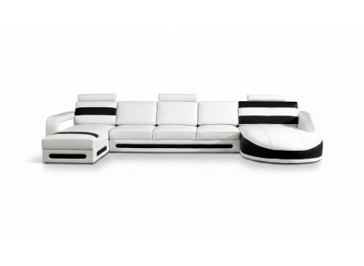 Woonlandschap bank met USB hoekbank hoekbank gestoffeerde set hoek hoek banken XXL.