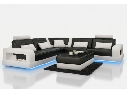 LEDERSOFA BANKSTEL HOEKBANK USB BANKSTELSET DESIGN BANK WOONLANDSCHAP Op Maat