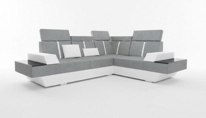 Ontwerper hoekbank woonlandschap bank met USB bank stof textiel leer Gepatenteerd