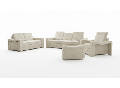 Sofaset Textiel Beklede Bank met USB Set Stoffen Bankstel 3+2+1 Woonlandschap