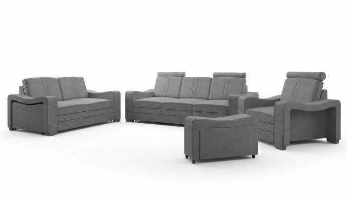Garnituur stoffen bank 3+2+1 bankstel maatwerk bekleding sofa USB textiel