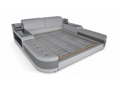 Ontwerp het luxe bed + USB-bekleding Hotel Moderne Bedden Leer 140/160/180/200.