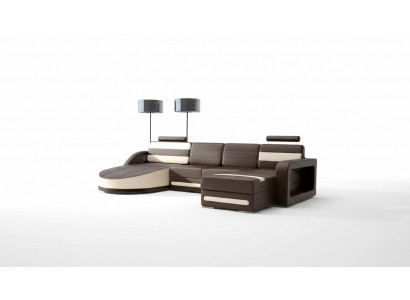WOHNLANDSCHAFT LEDERSOFA XXL ECKSOFA + USB GARNITUR ECKCOUCH Massanfertigung  WOONLANDSCHAP LEDEREN BANKSTEL XXL HOEK BANKSTEL + USB-SET HOEKCOUCH Maatwerk