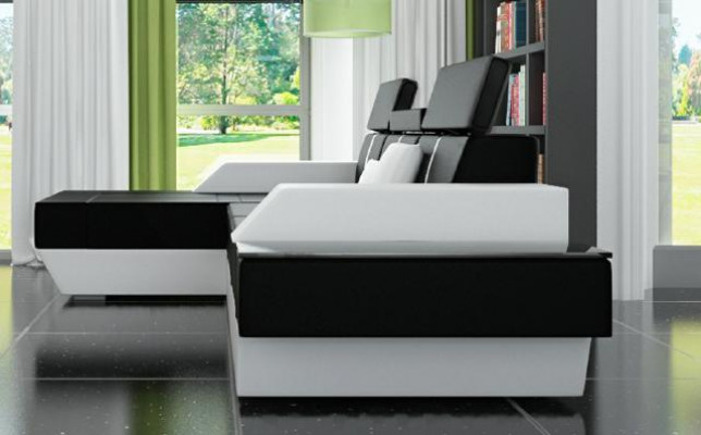 Stoffen hoekbank stoffen bank bank + USB woonlandschap bekleding op maat