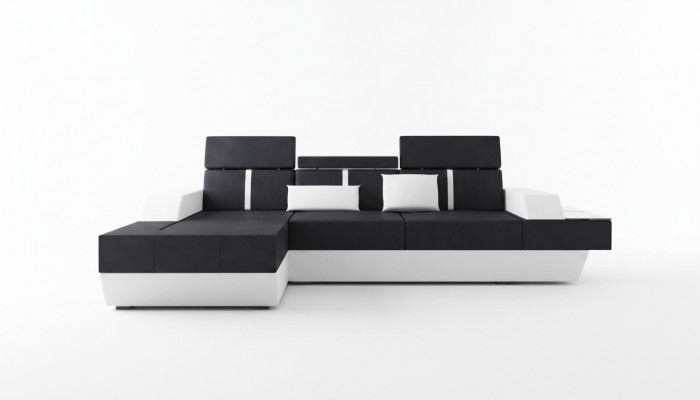 Stoffen hoekbank stoffen bank bank + USB woonlandschap bekleding op maat