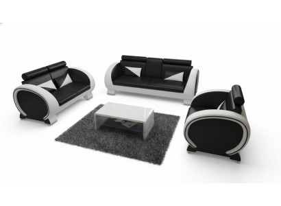 LEDEREN BANKSTEL USB DESIGN SET 3+1 Op maat gemaakt BEKLEDING SET BEKLEDE BANK NIEUW