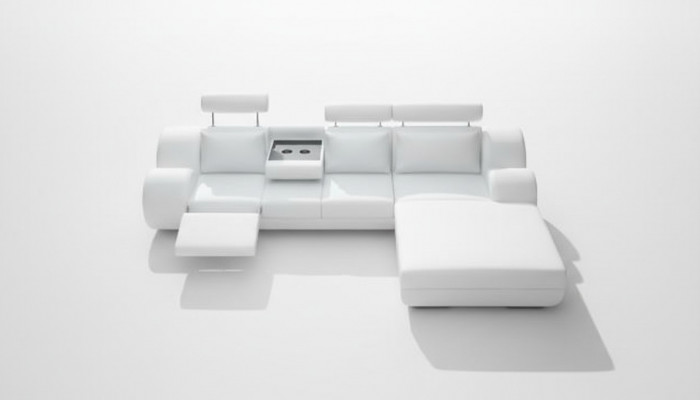 Ontwerper garnituur woonlandschap hoekbank bank bank bank lederen bankstel met USB