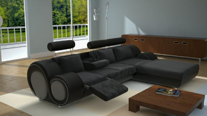 Ontwerp Garnituur Woonlandschap Hoekbank Bank Bank Bank Bekleding Op Maat Gemaakt USB