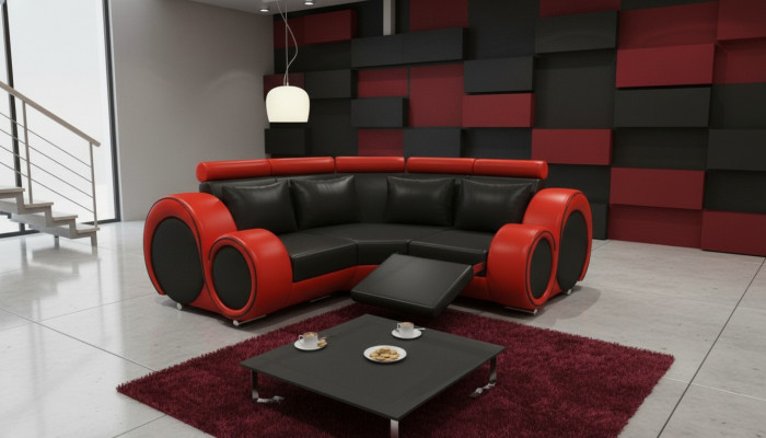 LEDEREN BANKSTEL MET USB-ONTWERP HOEK BANKSTEL BERLIJN SOFA SET BEKLEDING Op maat gemaakt Nieuw